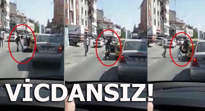 Taksici dehşeti kamerada!