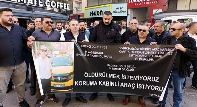 Taksicilerden 'Kabin istiyoruz' yürüyüşü