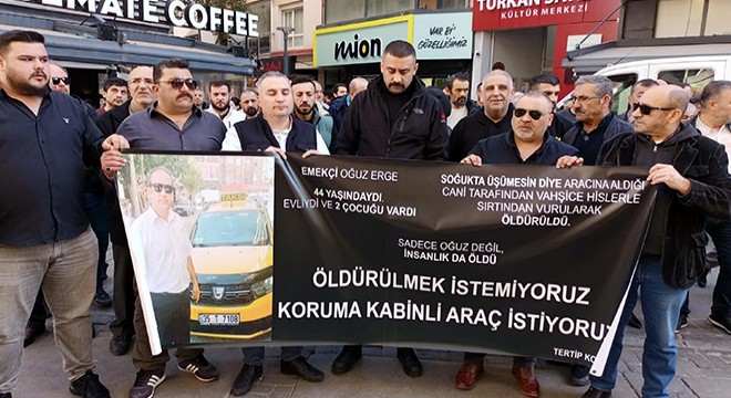 Taksicilerden  Kabin istiyoruz  yürüyüşü