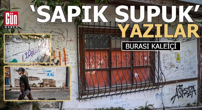 Tarihi Kaleiçi'nin duvarları yazı tahtasına döndü