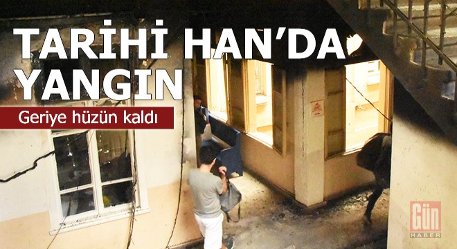 Tarihi handa yangın çıktı, sanat atölyeleri alev aldı