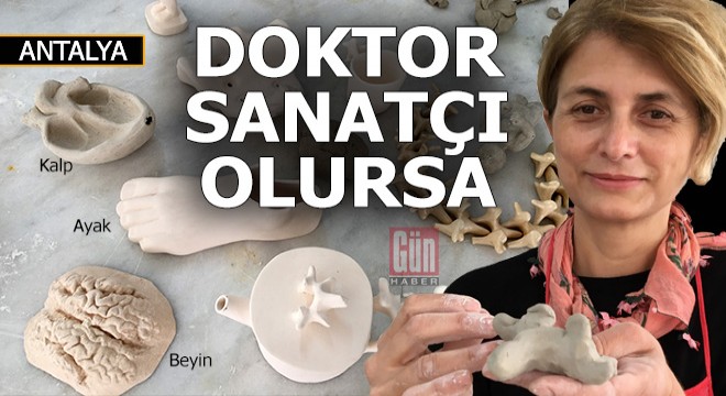 Tedavi ettiği omurları 'sanat'a taşıdı