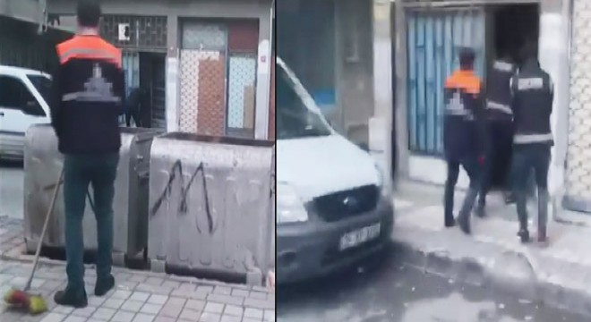 Temizlik işçisi kılığındaki polis, şüpheliyi böyle yakaladı