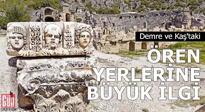 Temmuzda, Demre ve Kaş'taki ören yerlerine büyük ilgi