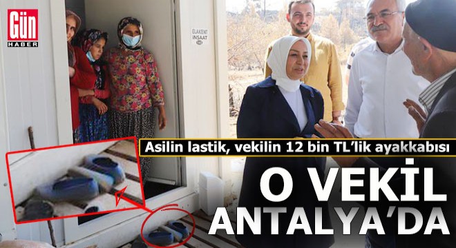 Tepki gören vekil Antalya da ayakkabısını değiştirdi