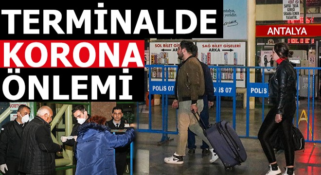 Terminalde koronavirüs önlemi