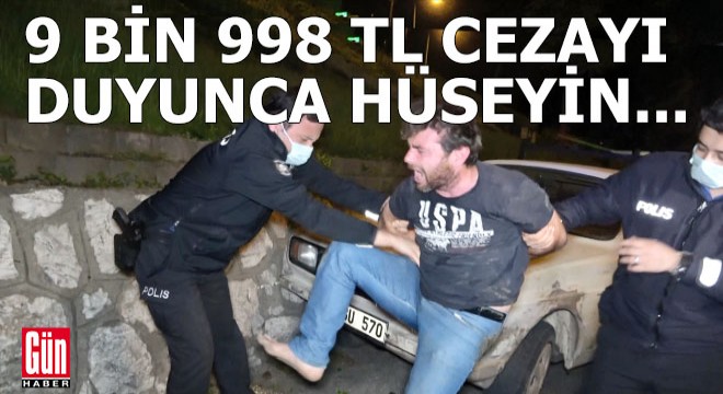 Ters kelepçe takıldı, 9 bin 998 TL ceza kesildi