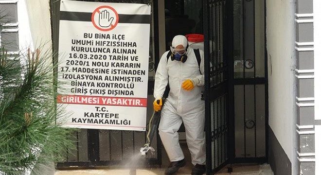Testi pozitif kişinin yaşadığı binada izolasyon kararı