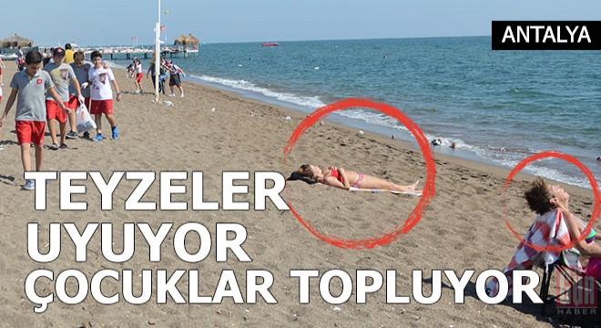 Teyzeler uyuyor çocuklar topluyor