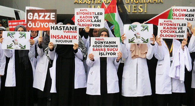 Tıp Fakültesi öğrencilerinden İsrail’e tepki