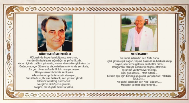 Tolga Cömertoğlu; Tüm babaların  Babalar Günü nü kutlarım