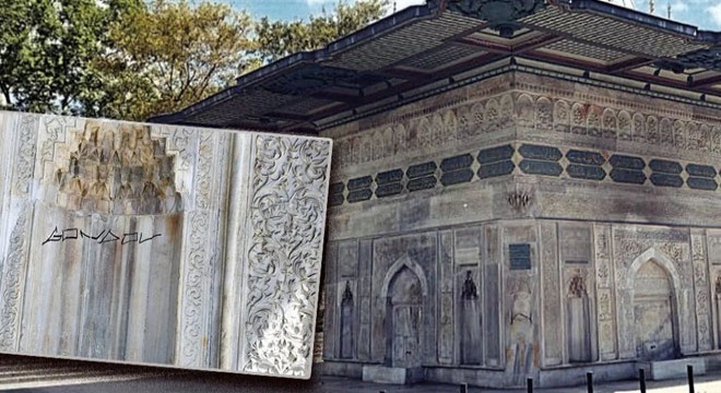 Tophane Çeşmesi'nde grafiti skandalı
