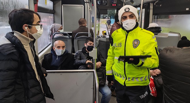 Toplu taşıma araçlarında koronavirüs denetimi