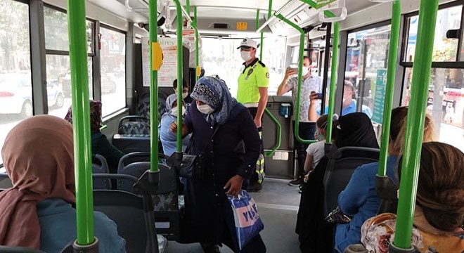 Toplu taşıma araçlarında maske denetimi