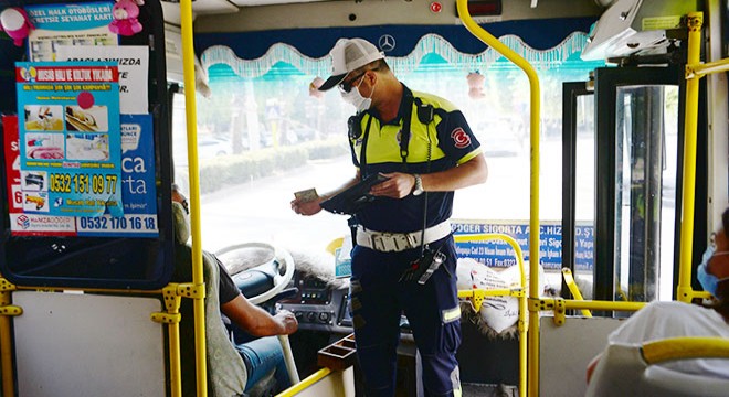 Toplu taşımada maske denetimi