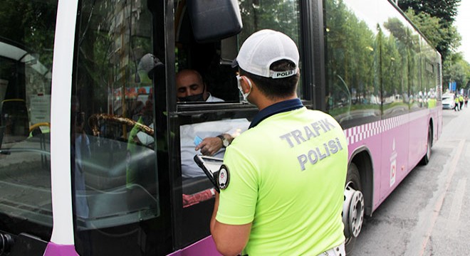 Toplu taşıma araçlarında koronavirüs denetimi