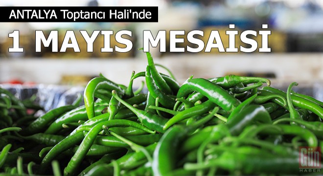 Toptancı halinde 1 Mayıs mesaisi