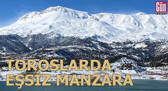 Toroslarda eşsiz kar manzarası