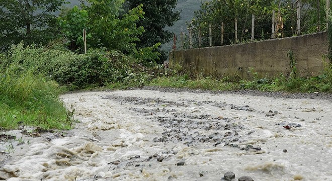 Trabzon da ırmak taştı, Rize de heyelan meydana geldi