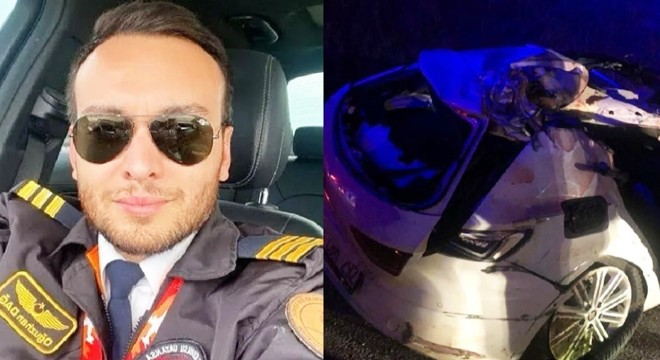 Trafik kazasında hayatını kaybeden pilot toprağa verildi