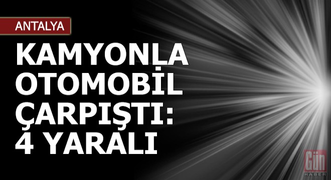 Tuğla yüklü kamyonla otomobil çarpıştı: 4 yaralı