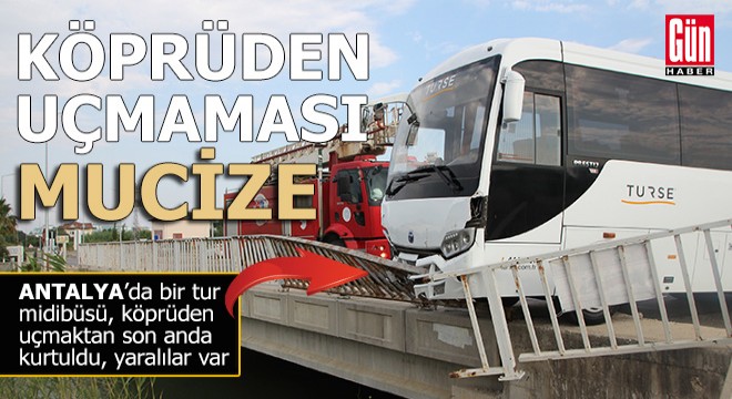 Tur otobüsü kazaya karıştı, yaralılar var