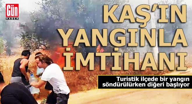 Turistik ilçe Kaş'ın yangınla imtihanı