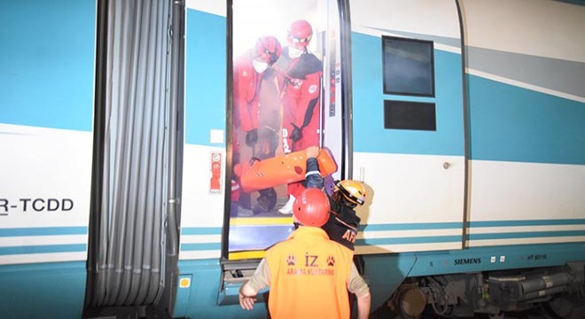 Türkiye'de ilk; yüksek hızlı trende yangın tatbikatı