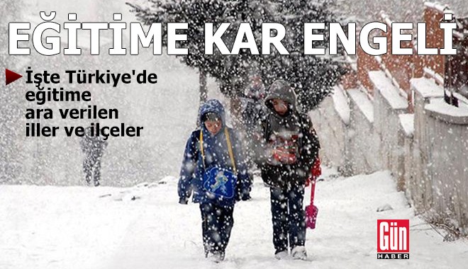 Türkiye'de eğitime kar engeli