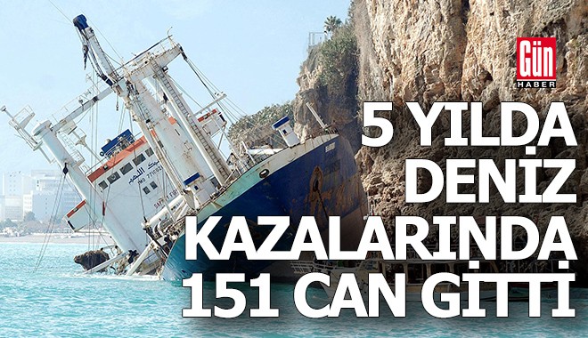 Türkiye'deki deniz kazaları 5 yılda 151 can aldı