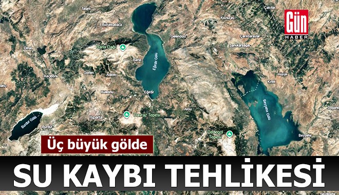 Üç büyük gölde su kaybı