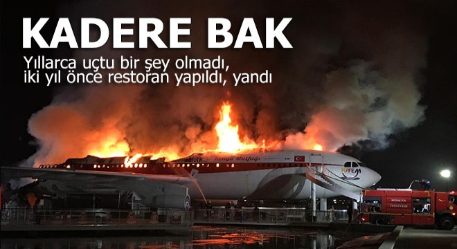 Uçak restoran- kafede yangın