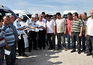 Demre'de servislere sıkı takip