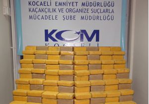 Kocaeli polisi 3 ayrı operasyonda 214 kilo eroin ele geçirdi