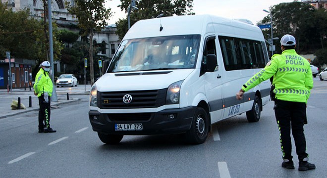 Üsküdar ve Beşiktaş ta okul servislerine denetim