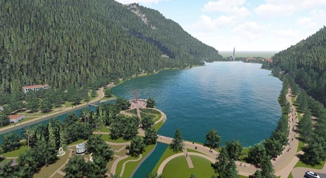 Uzungöl'ü çevreleyen kaçak yapılar yıkılıyor