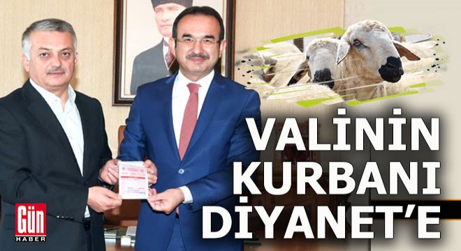 Vali ve eşinin kurbanı Diyanet Vakfı'na...