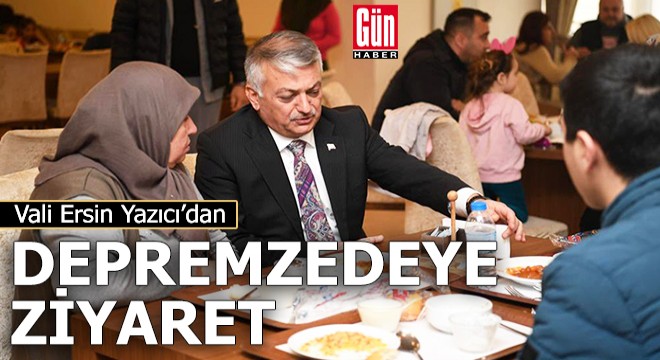 Validen depremzedeye ziyaret