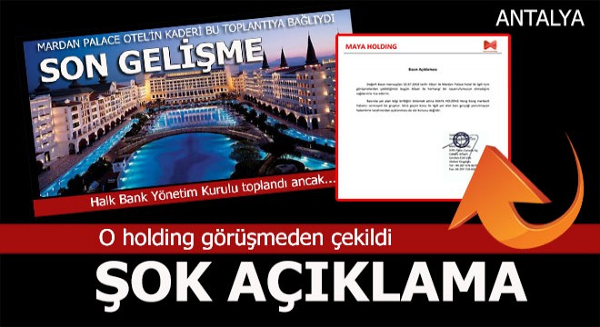 Ve, teklif veren holdingten şok açıklama geldi