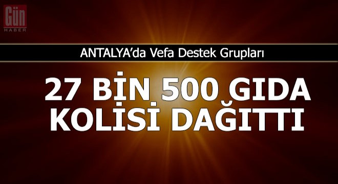 Vefa Destek Grupları 27 bin 500 gıda kolisi dağıttı