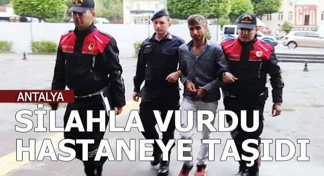 Vurduğu arkadaşını hastaneye götürdü