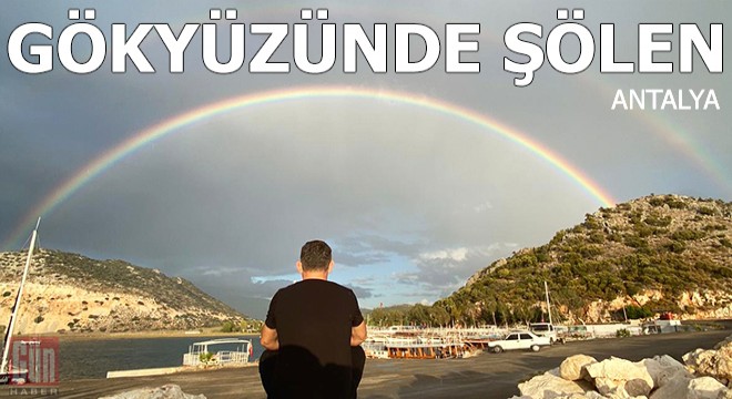 Yağmur sonrası gökyüzünde şölen