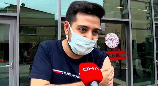 Yağmurla aşı kuyrukları hastane içine taşındı