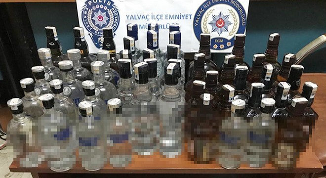 Yalvaç ta kaçak içki operasyonu
