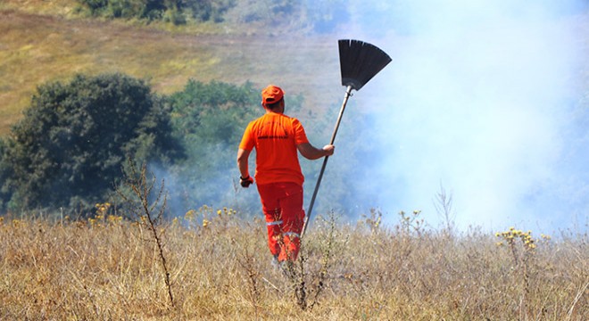Yangın evlere 100 metre kala söndürüldü