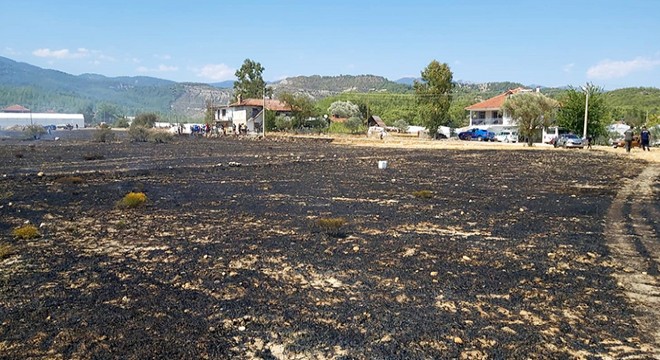 Yangın ormana ve seralara sıçramadan söndürüldü