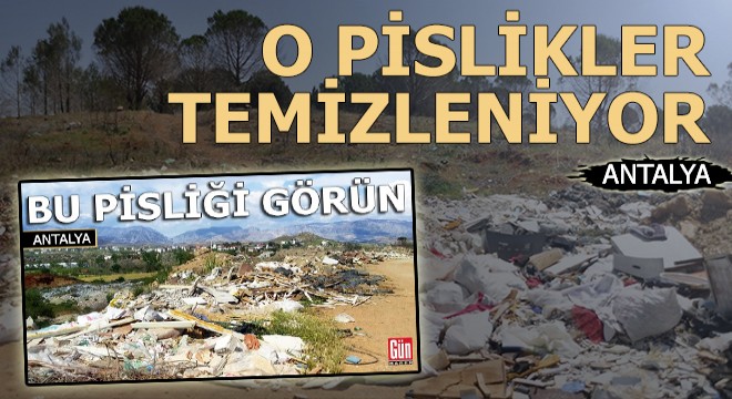 Yangında zarar gören alanlardaki o pislikler temizleniyor