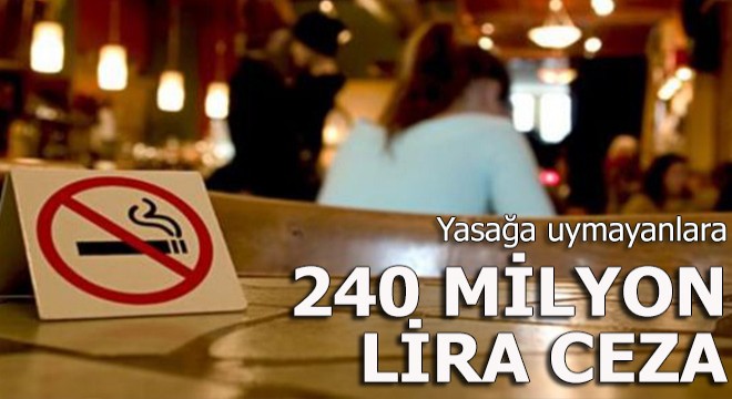 Yasağa uymayanlara 240 milyon 894 bin 677 lira ceza