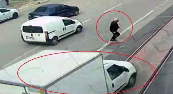 Yaşlı adamın hayatını kaybettiği kaza kamerada