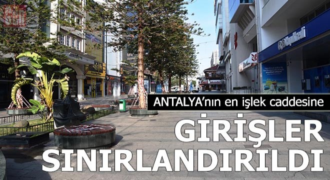 Yaya trafiğinin olduğu cadde, 3 bin 500 kişi ile sınırlandırıldı